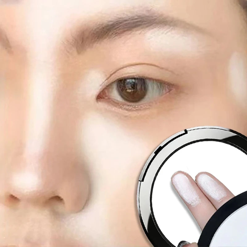 Natural Matte Pressed Powder Oil Control Setting Powder Transparent Brighten Whitening Face Foundation Compact Concealer Makeup Zpaxo