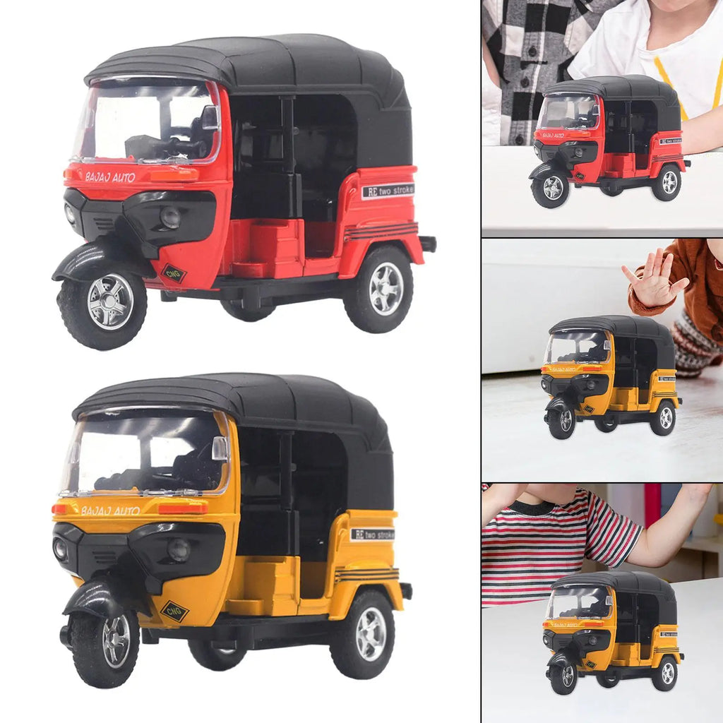 1:14 Scale Tricycle Model Creative Decor Retro Design Statue Miniature Figurine for Tabletop Office Bedroom Living Room Birthday Zpaxo