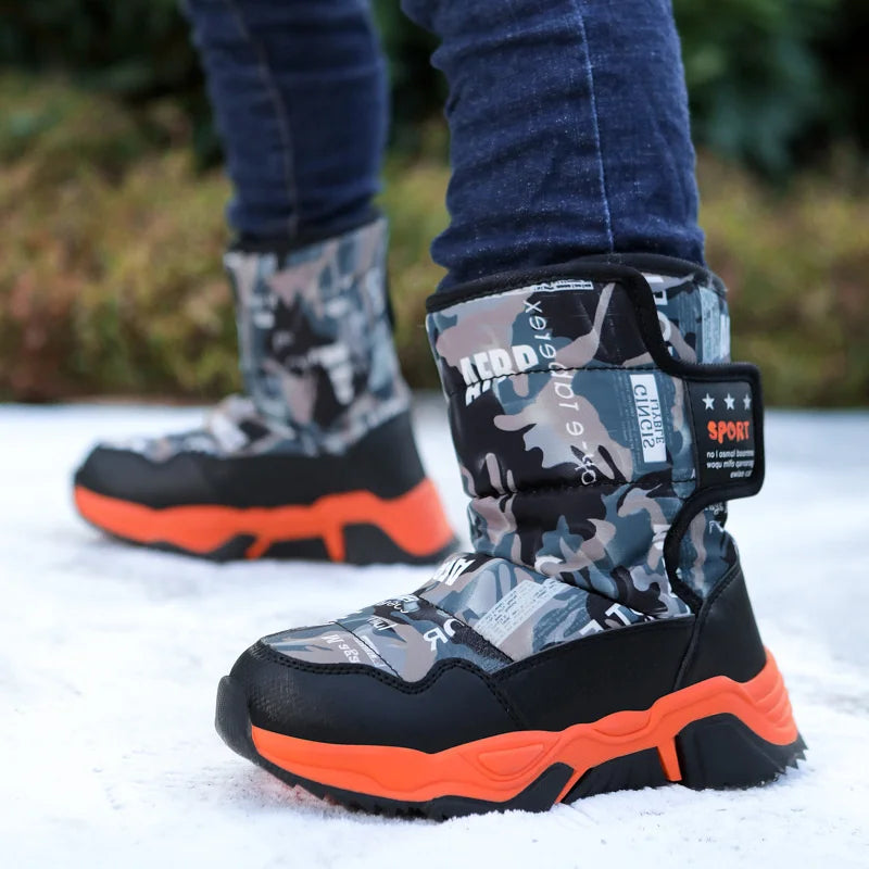 Kids Snow Boots Girl Waterproof Winter Autumn Rubber Children's Zpaxo