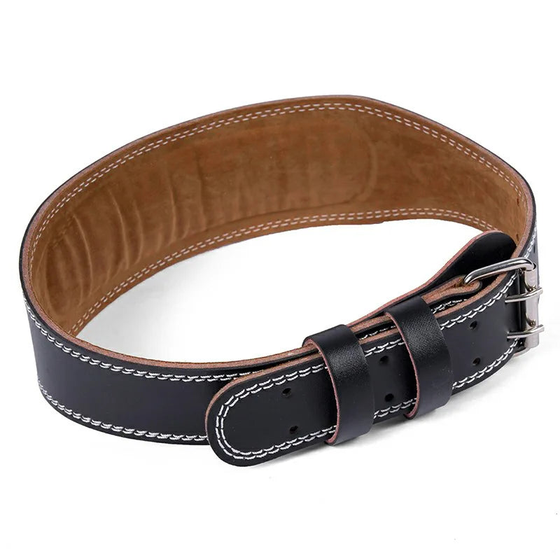 Waist Support Sports Safety Belt Protection Fitness Deep Squat Hard Pull Weightlifting Belt PU Leather Fitness Belt Protection Zpaxo