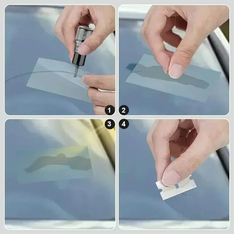 Windshield Repair Kit – Crack & Scratch Restore Fluid + Curing Film