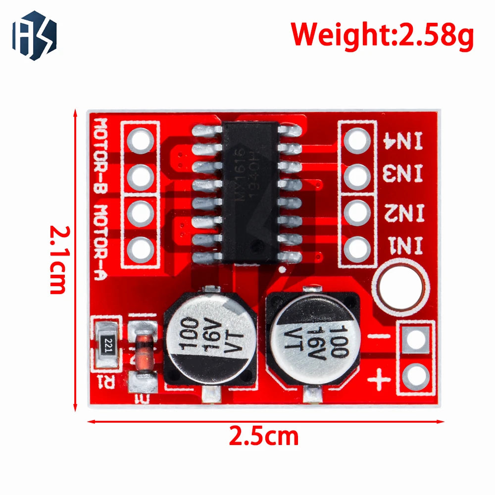 L298N Dual H-bridge Motor Driver Module PWM Speed Control Reversing Zpaxo