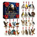 Bird Christmas Advent Calendar 24 Days 2D Acrylic Pendant Countdown