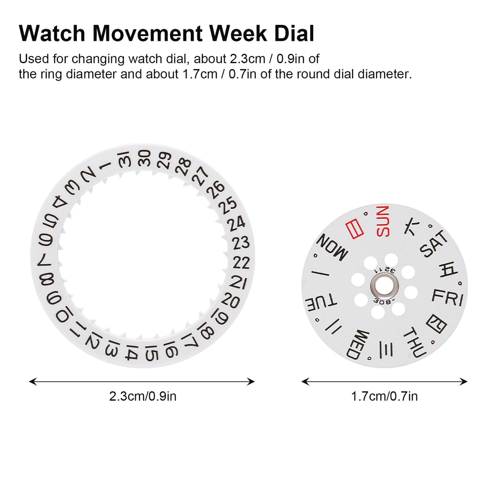 Watch Date Wheel Day Ring Circle Calendar Dail Miyota 8200 8205
