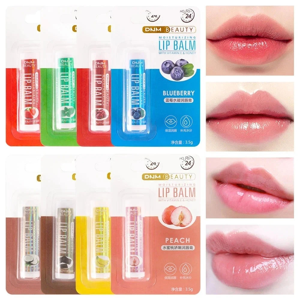 18 Sytle Fruit Lip Balm Lip Oil Moisturizing Clear Anti-Wrinkle Lipstick Long Lasting Hydrating Lipgloss Cosmetic Lip Gloss Care Zpaxo