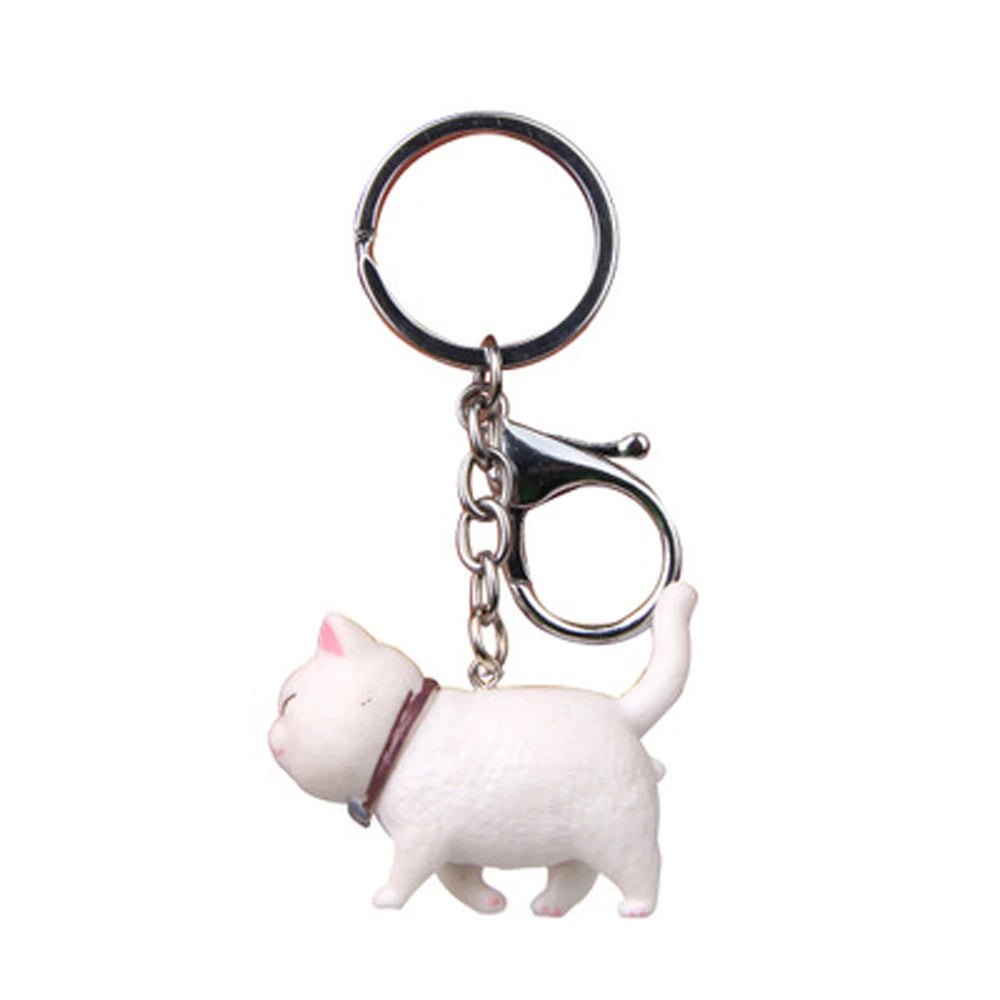 Lovely Cartoon Animal Cute Japanese Cat Kitten Key Chain Cat Keyring Bag Hanging Pendant Keychain Zpaxo 1-1pc