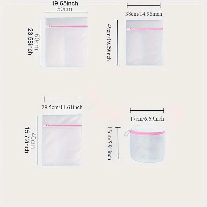 4pcs Laundry bag, storage bag, laundry protection bag, specifically designed for washing machines Zpaxo