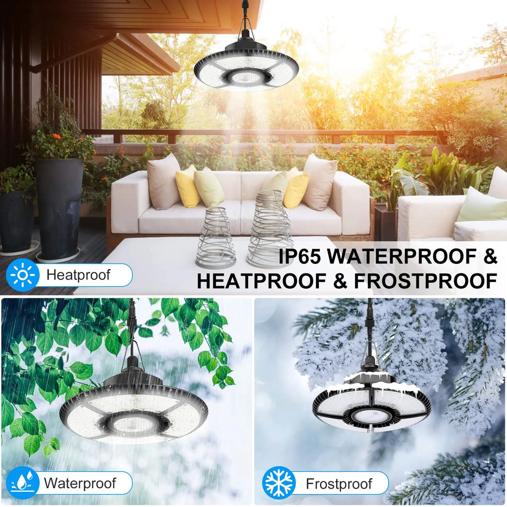 Dimmable 1000LM Solar Panel Shed Light Double Head LED Chandelier Zpaxo