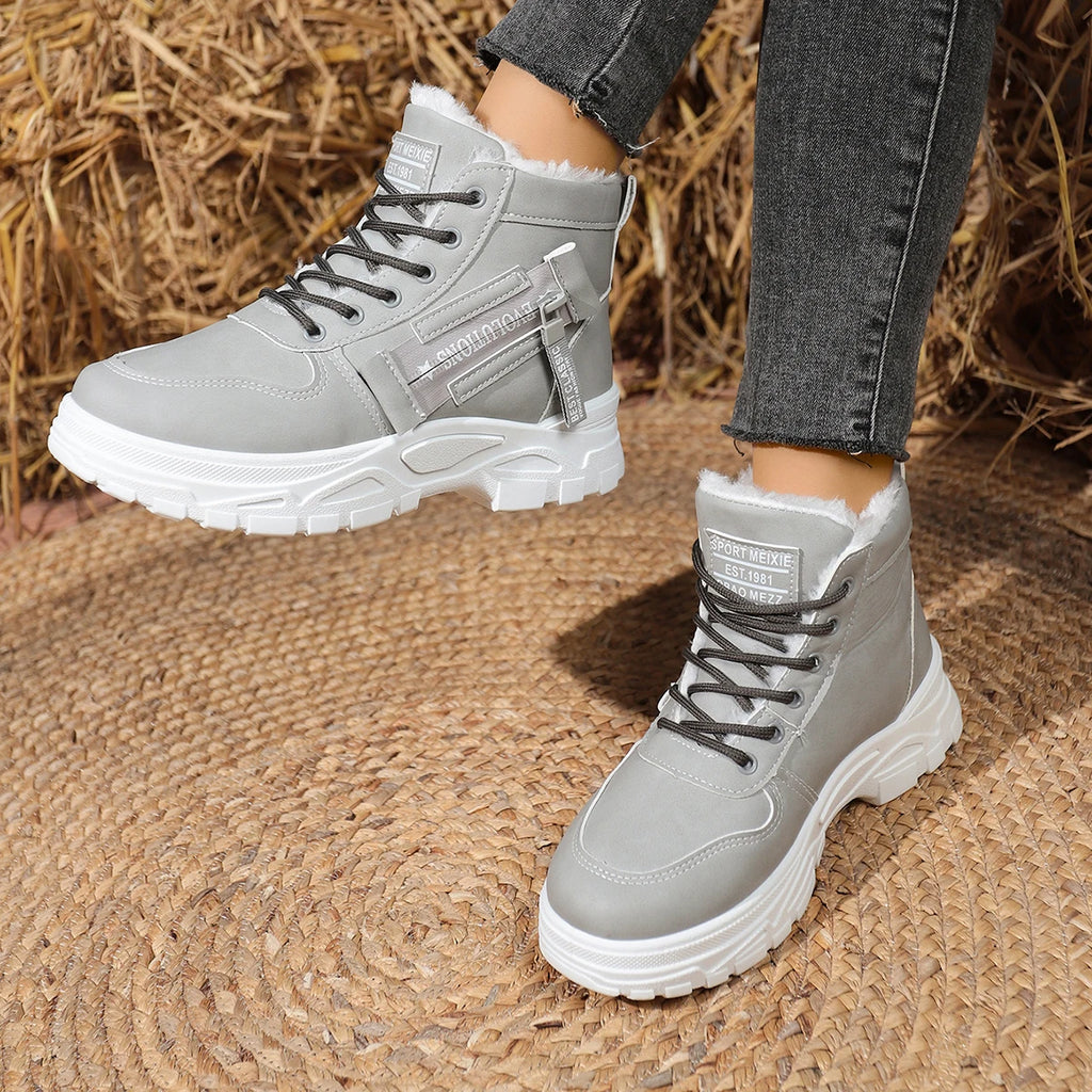 Retro Winter Snow Boots for Women Casual High-top Shoes Warm Women Sneakers Platform Ankle Boots Zapatillas De Mujer New Boots Zpaxo