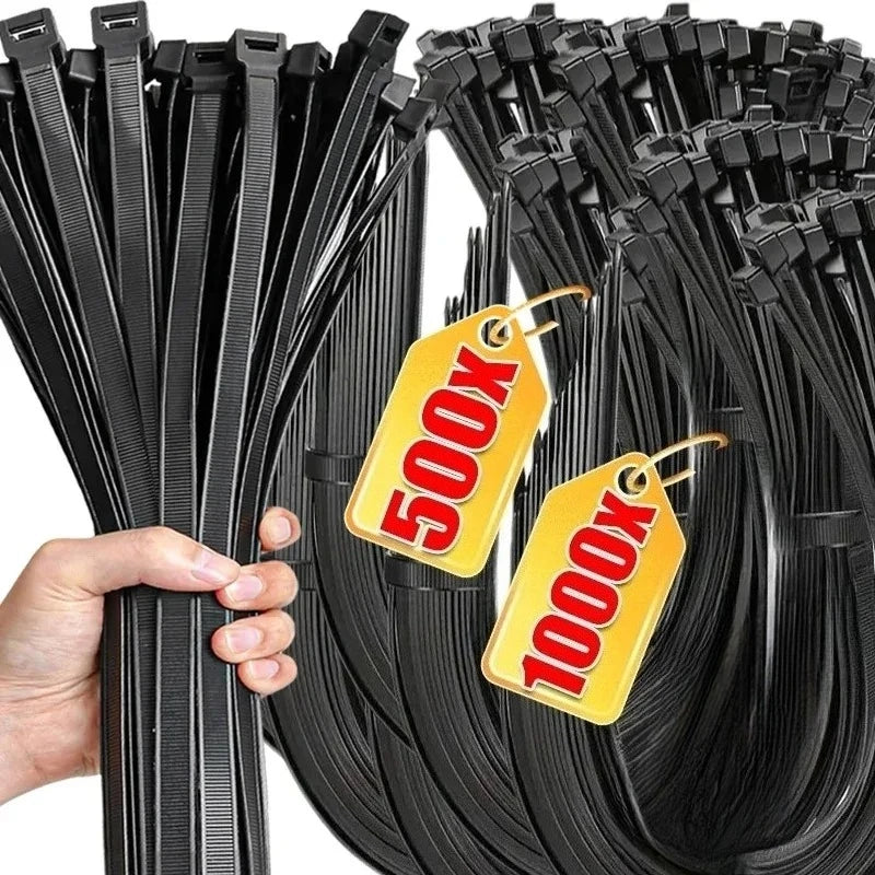 Strong Nylon Cable Tie Self-locking Cord Ties Adjustable Cables Fastening Loop Home Office Organizer Plastic Wire Zip Ties Wraps Zpaxo