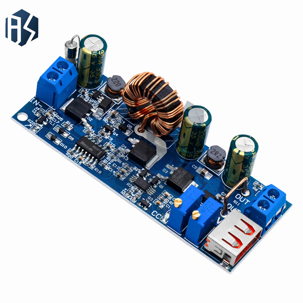 8‌0w High-Power DC-DC Boost Converter Module: 2-24V to 3-30V Adjustable Step-Up Voltage Regulator with CC/CV & USB Port Zpaxo