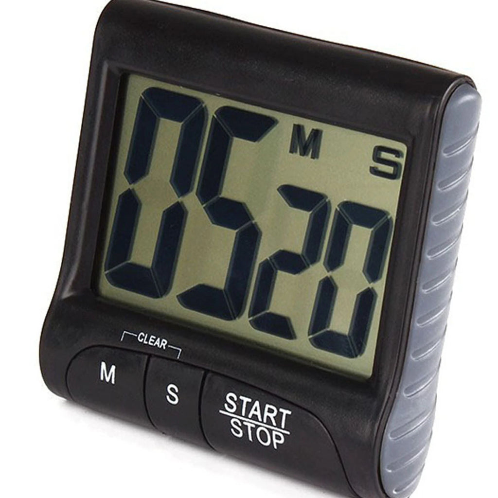 Digital Kitchen Timer Display with Strong Magnet Back Stand Hanging Hole Loud Alarm LCD Cooking Clock for Workout Baking Egg Zpaxo