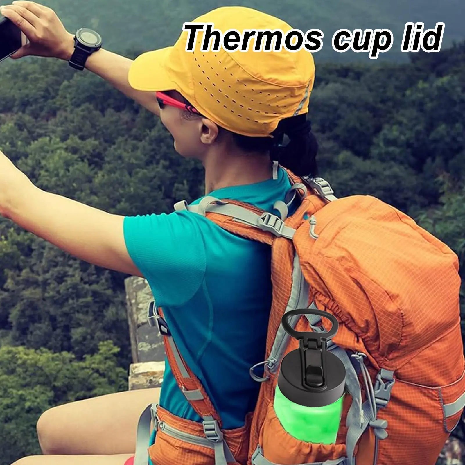 Water Bottle Lid Replacement Cup Mouth Cover Spout Handle Gym Outdoor