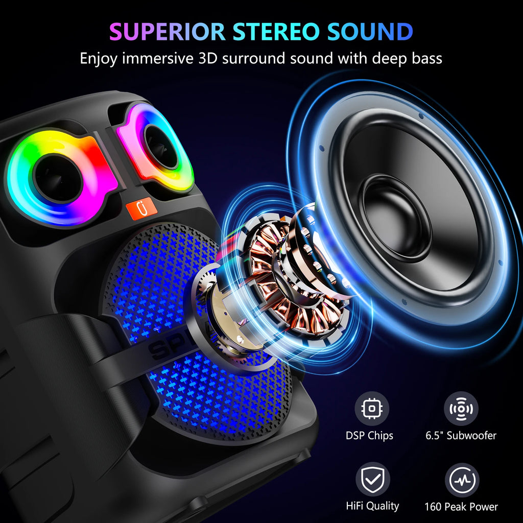 Fanfun T28 Portable Bluetooth Speaker Matching Wireless Microphone