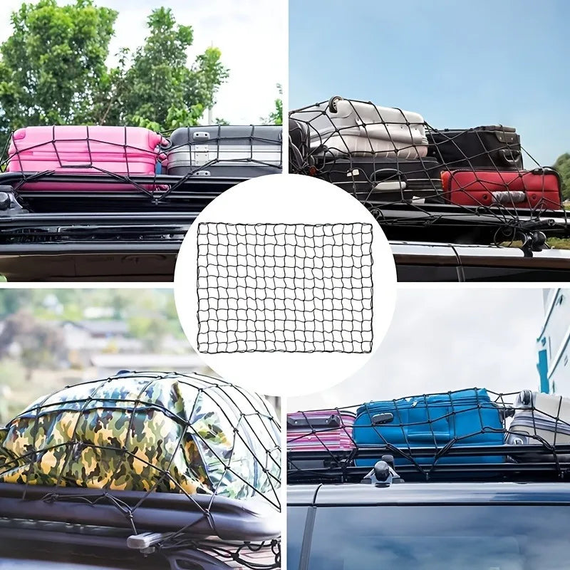 Adjustable Car Elastic Stretch Cargo Net Heavy-duty Roof Luggage Rack Zpaxo