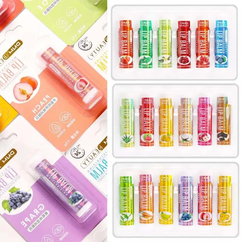 18 Flavors Fruit Lip Balm Oil Moisturizing Long-lasting Gloss Clear