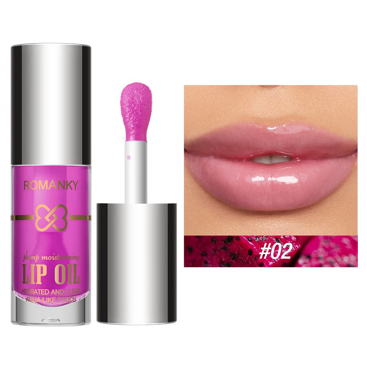 Hydrating Lip Oil Shiny Tinted Gloss Moisturizing Liquid Balm Zpaxo 02