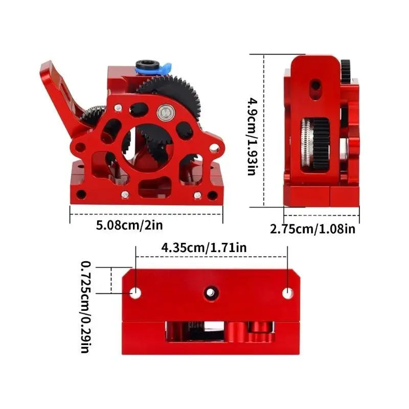 652F Double Gear Extruder Hard Steel Reduction Speed Motor 3D Printer Zpaxo