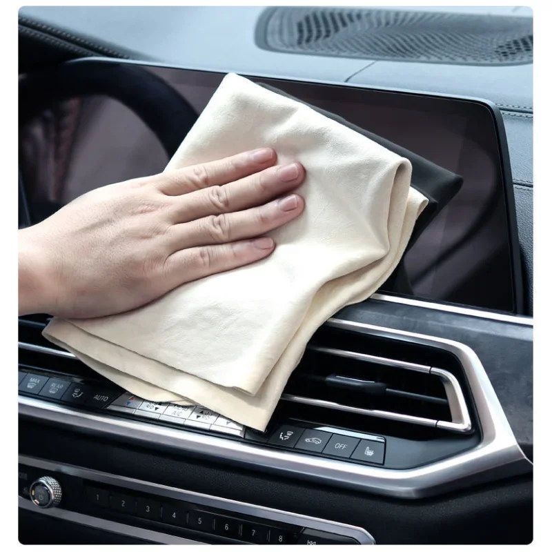 Natural Suede Car Cleaning Cloth Absorbent Towel Household Motorcycle