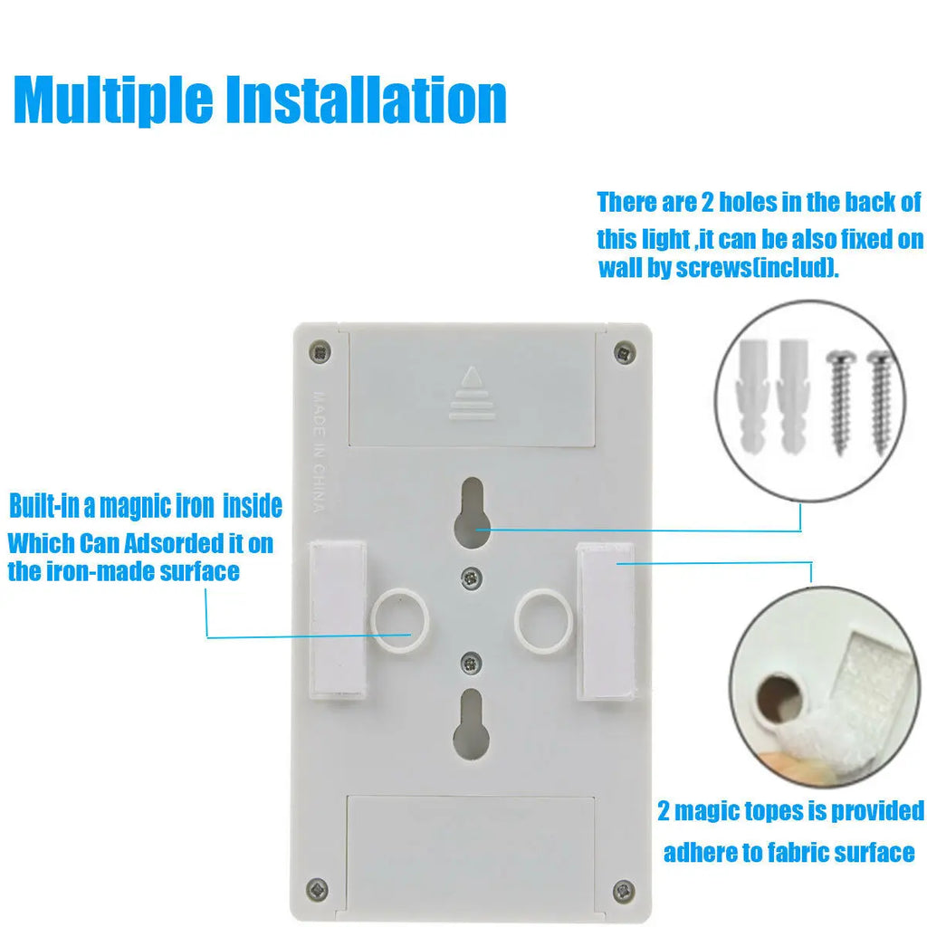 Magnetic Mini COB LED Cordless Lamp Switch Wall Night Lights Battery