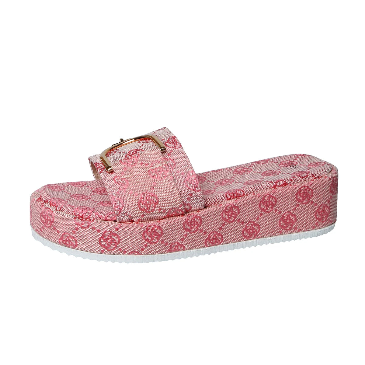 Women's Platform Slippers Trend Slides Women Designer Flat Sandals Zpaxo Pink 37
