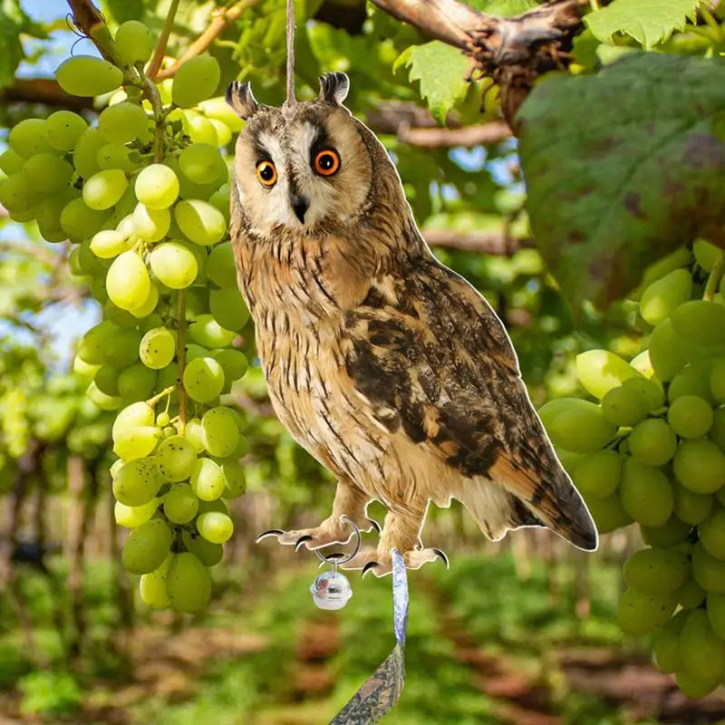 Owl Bird Repellent Bell Pendant Pastoral Orchard Scare Outdoor