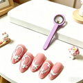 Ring Cat Eye Magnet With Silicone Handle Hollow Hole Magnetic Tool for Nail Art Beginner-Friendly Strong Magnetism Force Helper Zpaxo Purple
