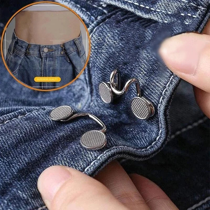 1 Adjustable Jean Button Pins Detachable Metal Pants Snap Fastener
