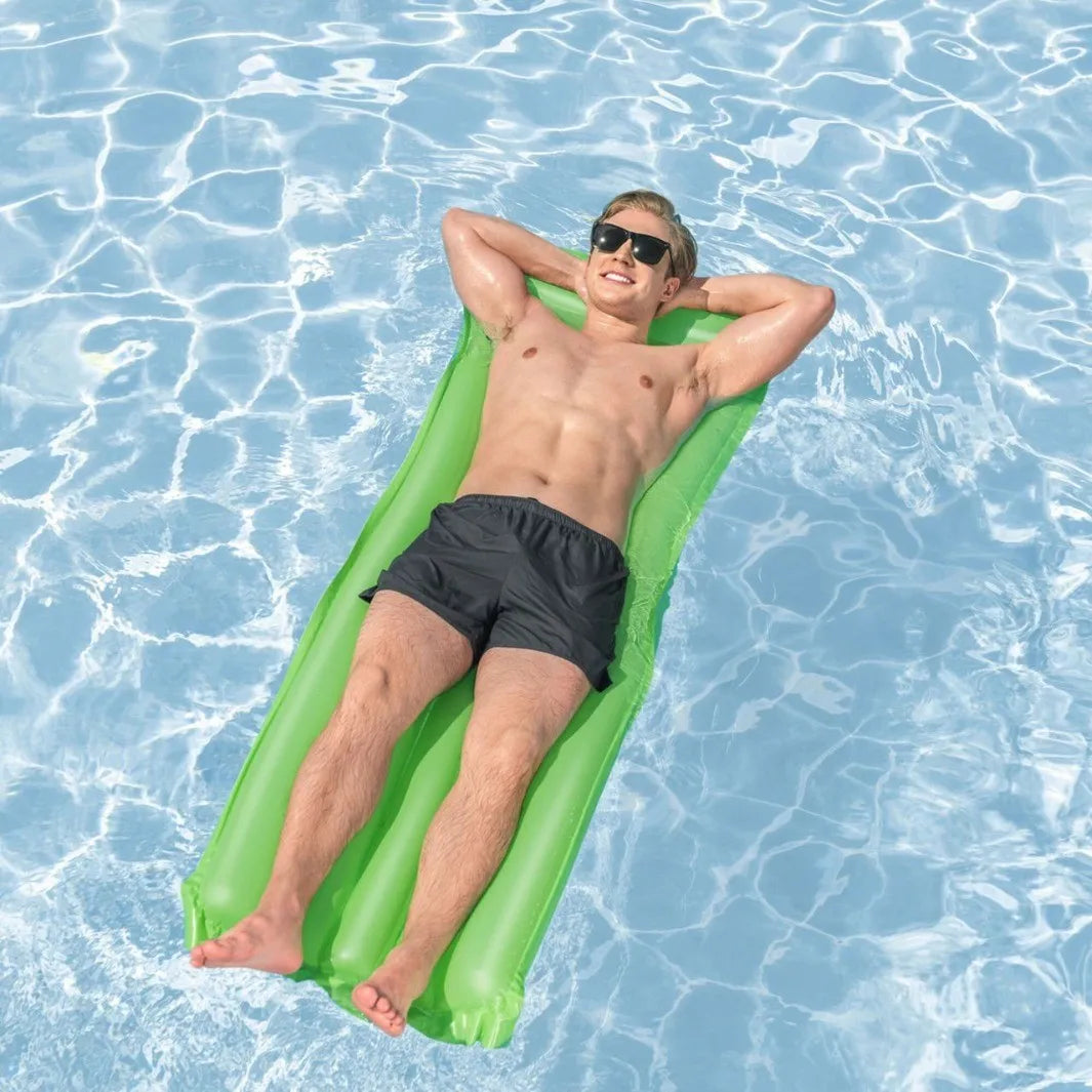 Inflatable Swim Stick Pool Float Ring Tube Water Floating Hammock Zpaxo Floating bed-green