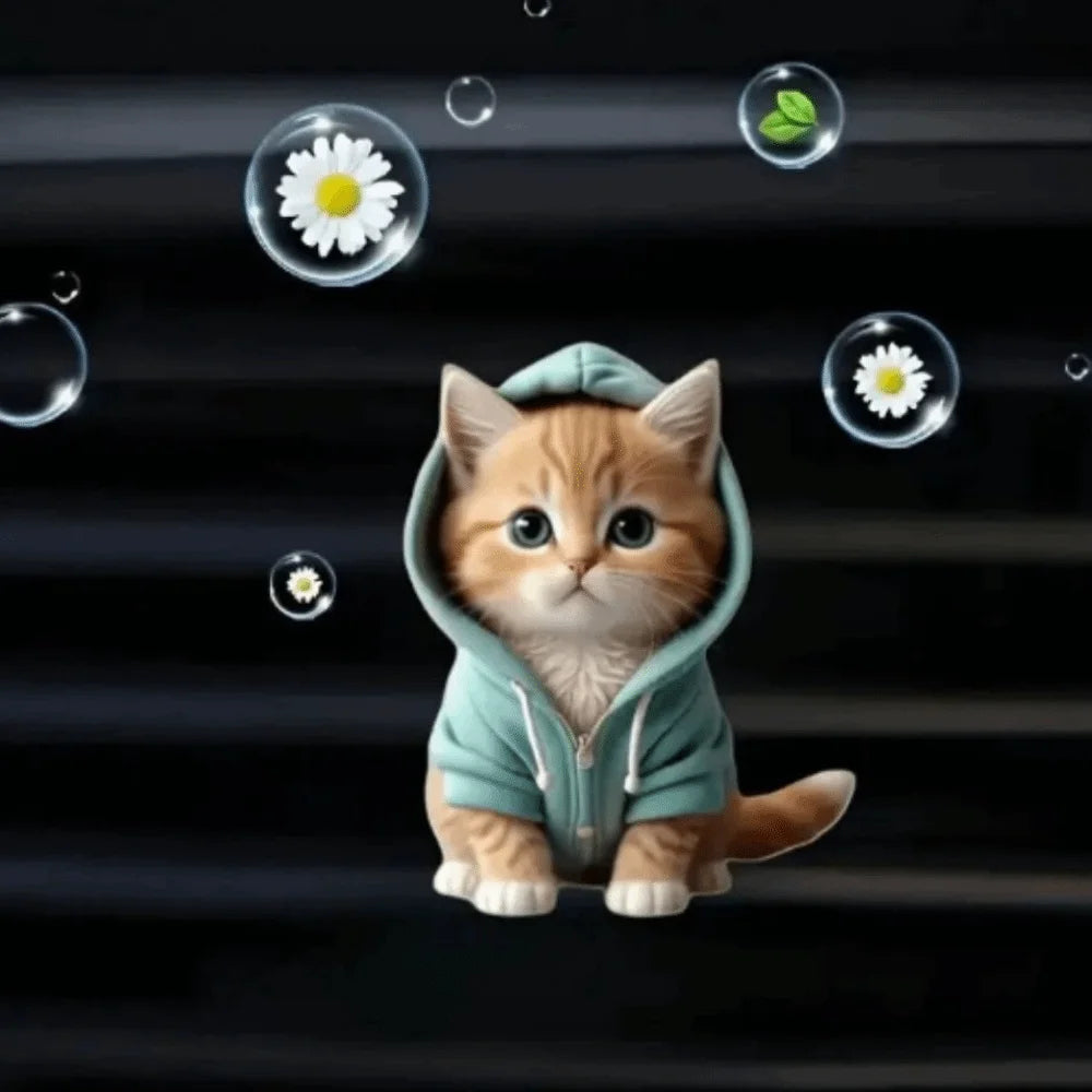 3pcs Long-Lasting Fragrance Car Fragrance Tablets Animal Shape Cartoon Design Vent Clip Scented Tea Portable Size Zpaxo