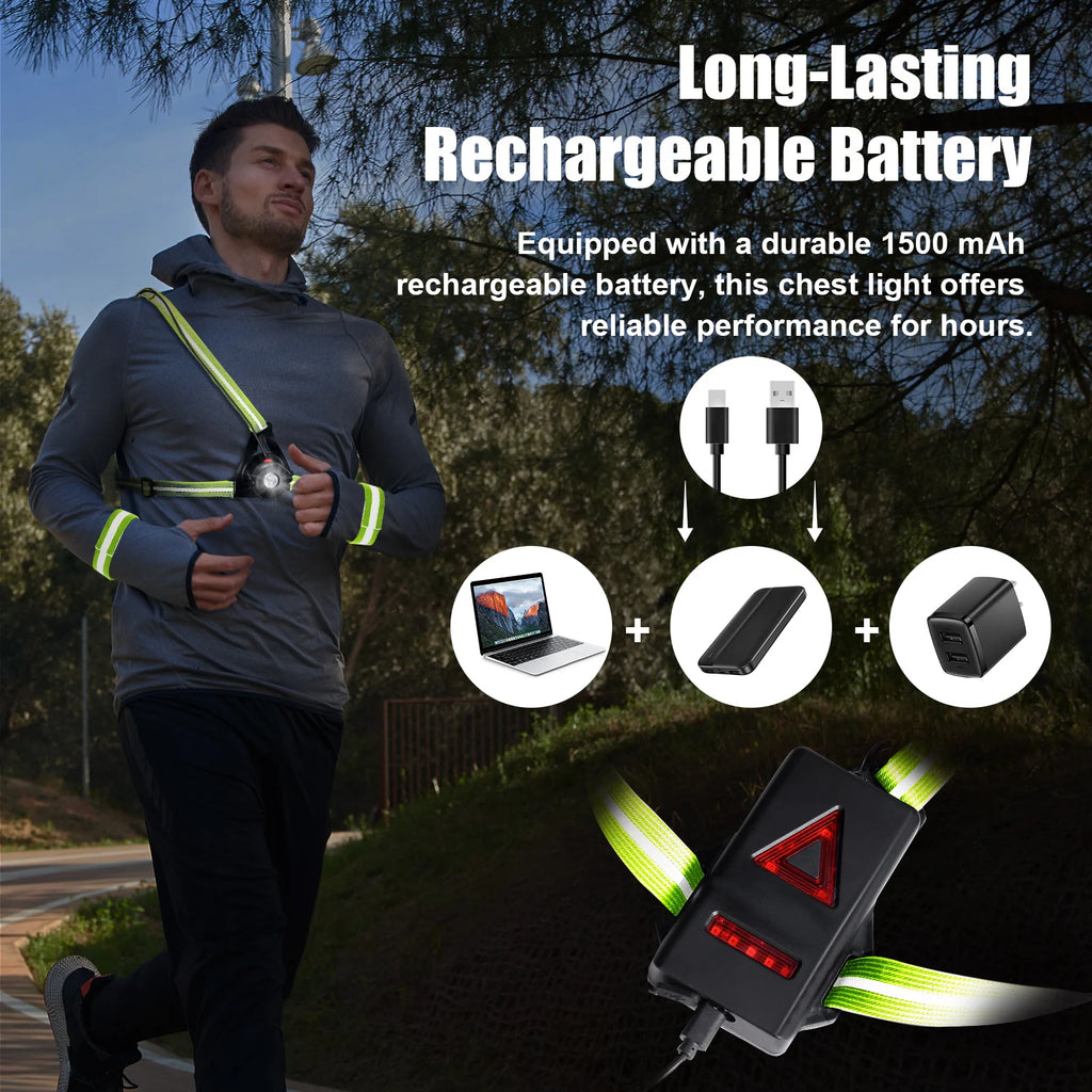 Running Lights USB-C Rechargeable 360 Degree Reflective Light IPX4
