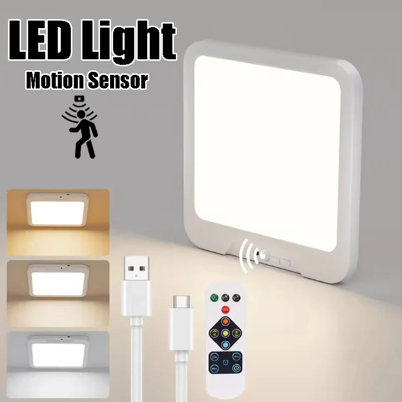 Ultra-thin LED Motion Sensor Ceiling Light Stairs Hallways Warehouses