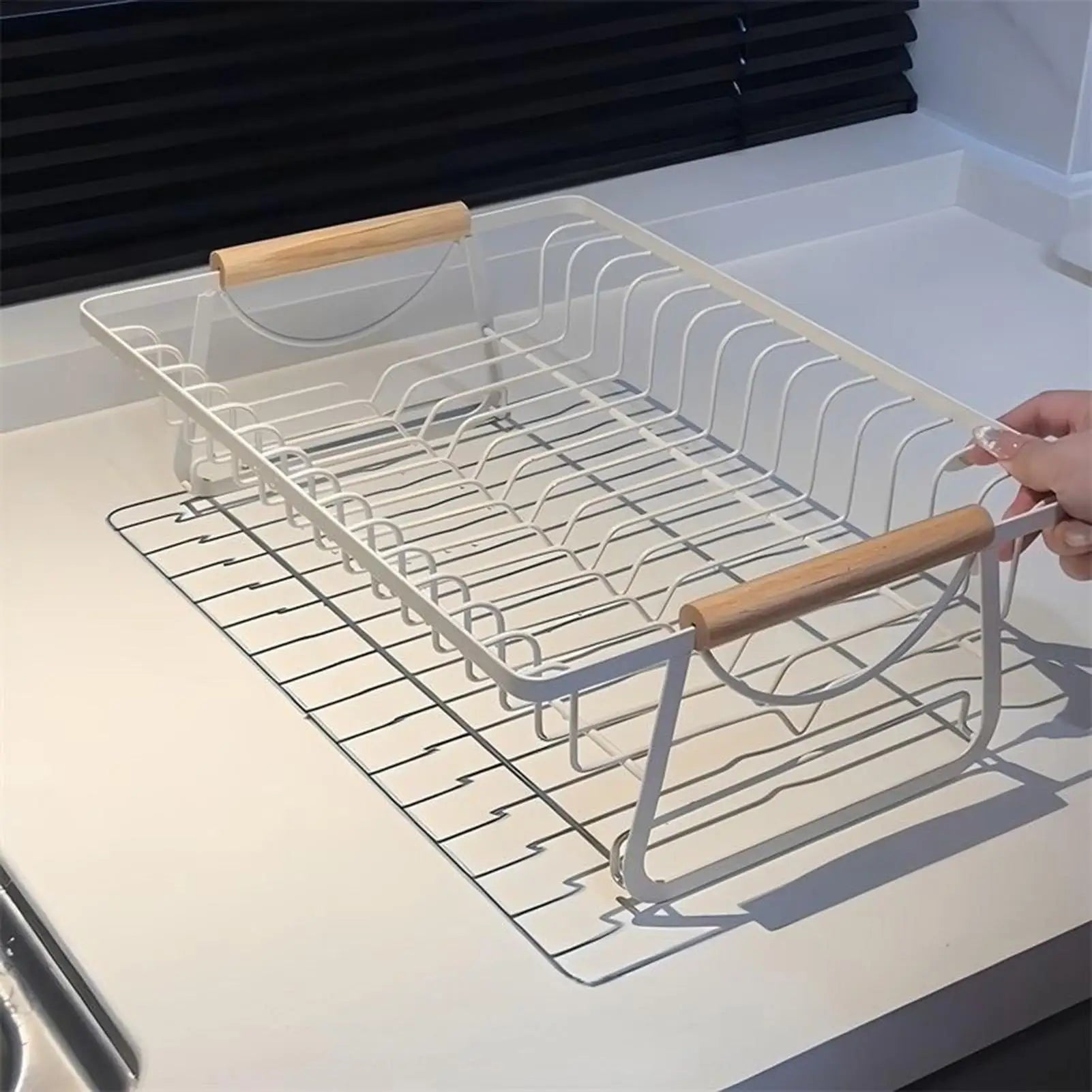 Dish Drying Rack Rust Resistant Large Organizer Kitchen Sink Organizer for Home Apartment RV Sink Dishwasher Bathroom Camping Zpaxo