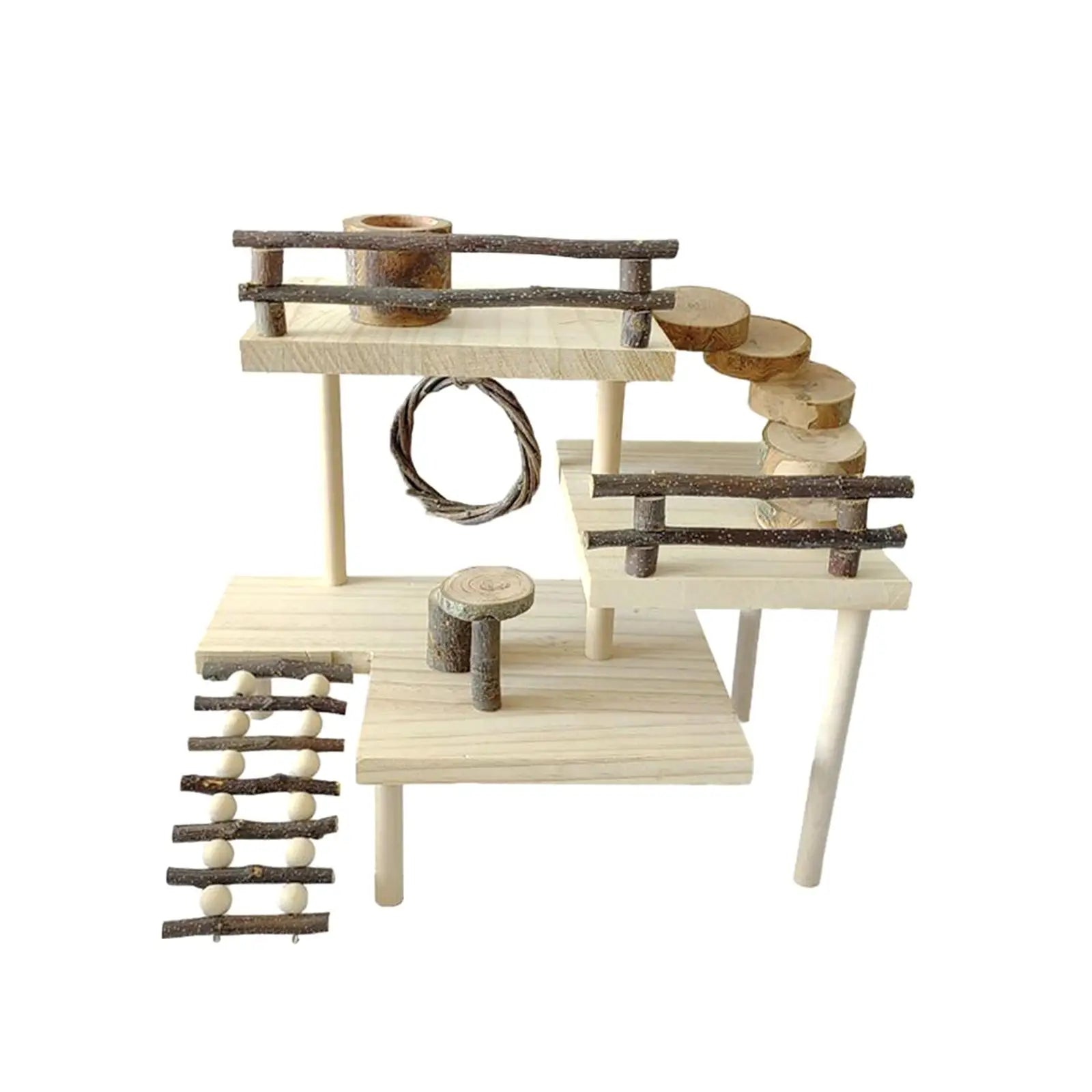 3 Layers Hamster Toy Climbing Ladder Playground Stairs Platform Pet Zpaxo