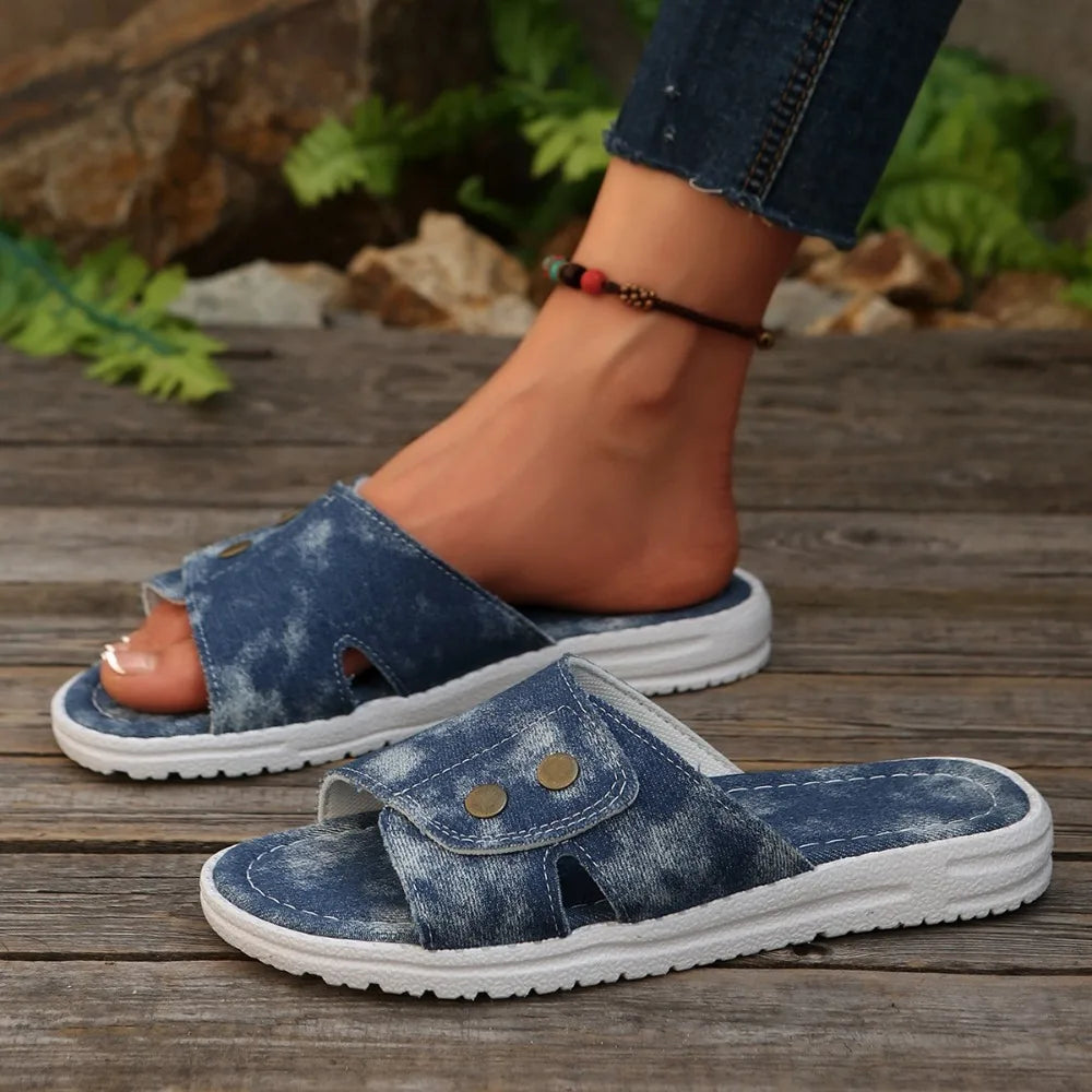 2026 Slippers Women Shoes Flat Sandals Peep Toe Ladies Casual Slides