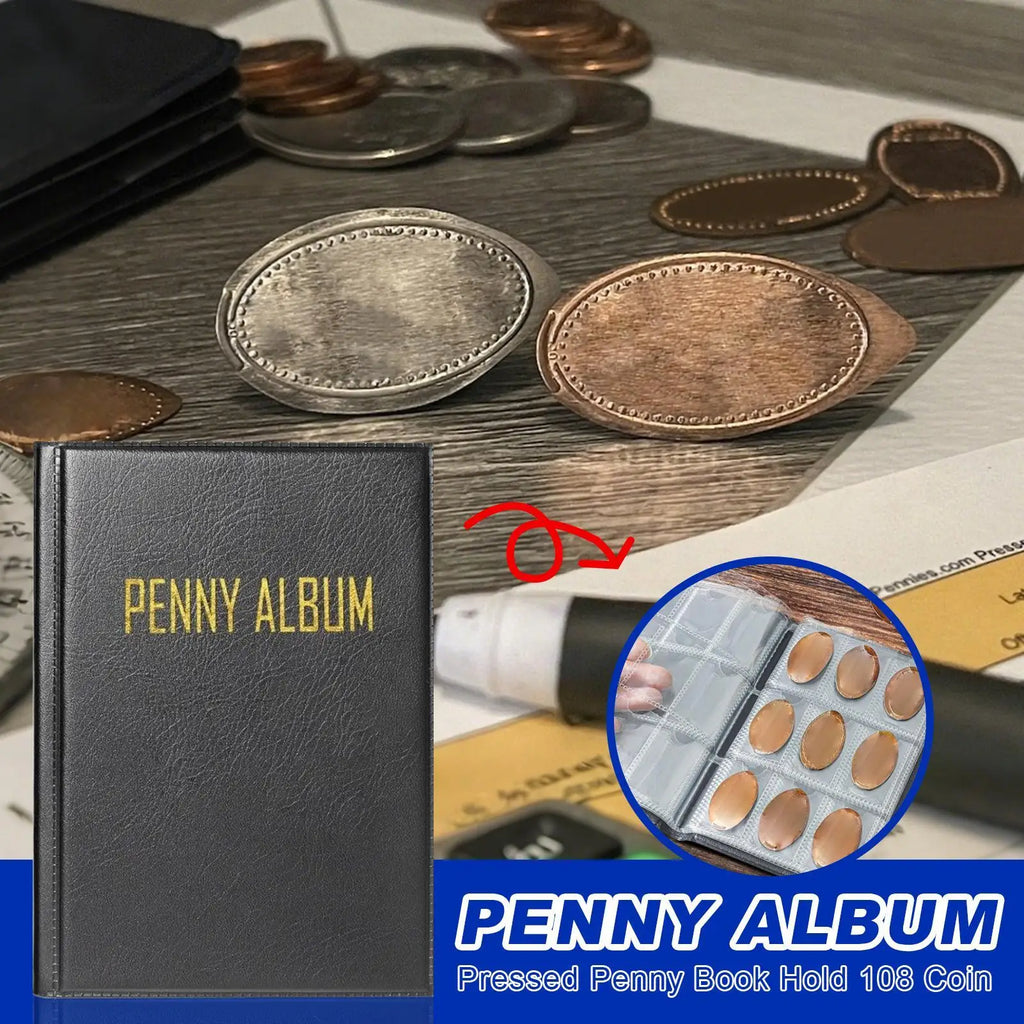 Mini Penny Coin Storage Bag 108 Pockets Collection Holder Money