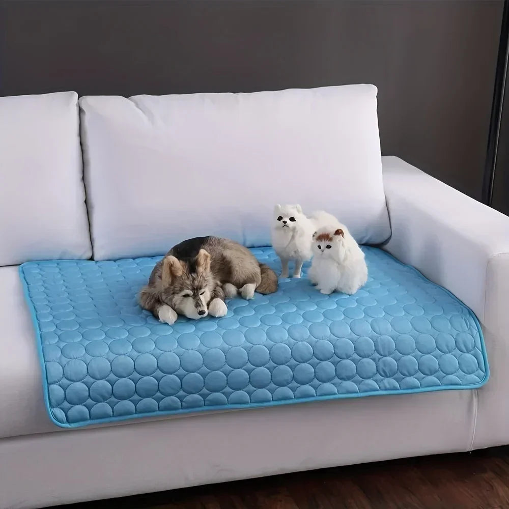 Summer Ice Silk Cooling Pet Mat – Dog & Cat Cushion Bed Pet Cooling Mat Zpaxo