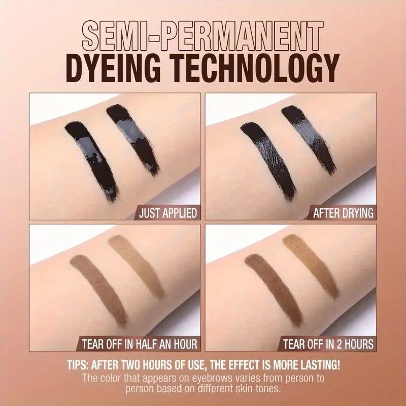3D Peel-off Eyebrow Gel Tint Waterproof Lasting Non Smudge Eyeliner Pen Natural Liquid Brow Tattoo Dying Cream Makeup Zpaxo