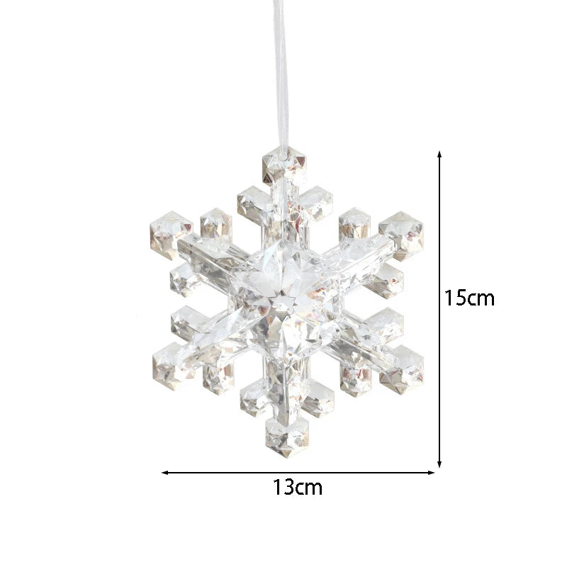 Translucent Snowflake Pendant – Christmas Tree Ornament Charm