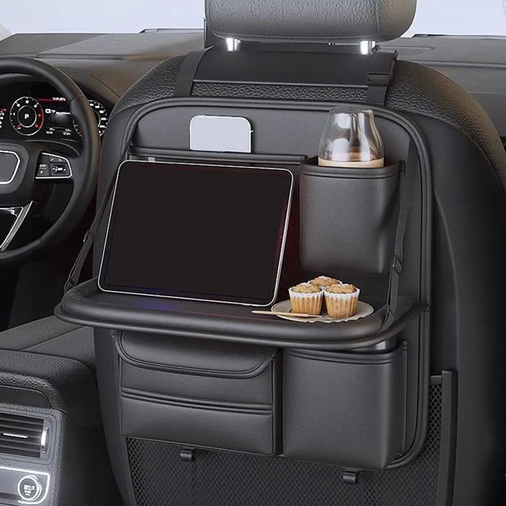 1PC Foldable Car Seat Back Organizer Multi-Pocket Storage Bag with Tray Tablet Holder Tissue Box Waterproof Car Accessories Zpaxo