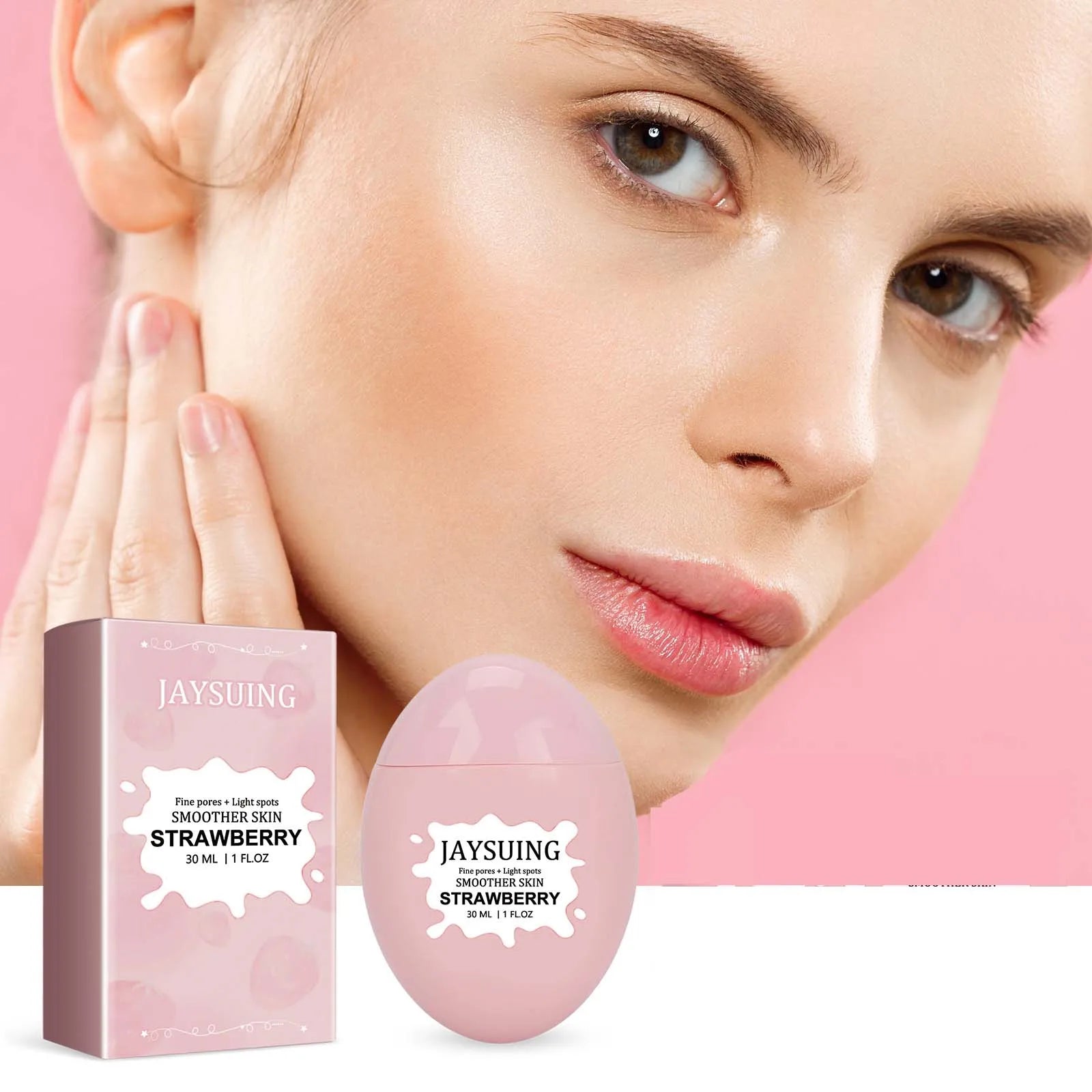 Vitamin C Strawberry Facial Serum – Brighten & Shrink Pores Facial Essence Serum Zpaxo