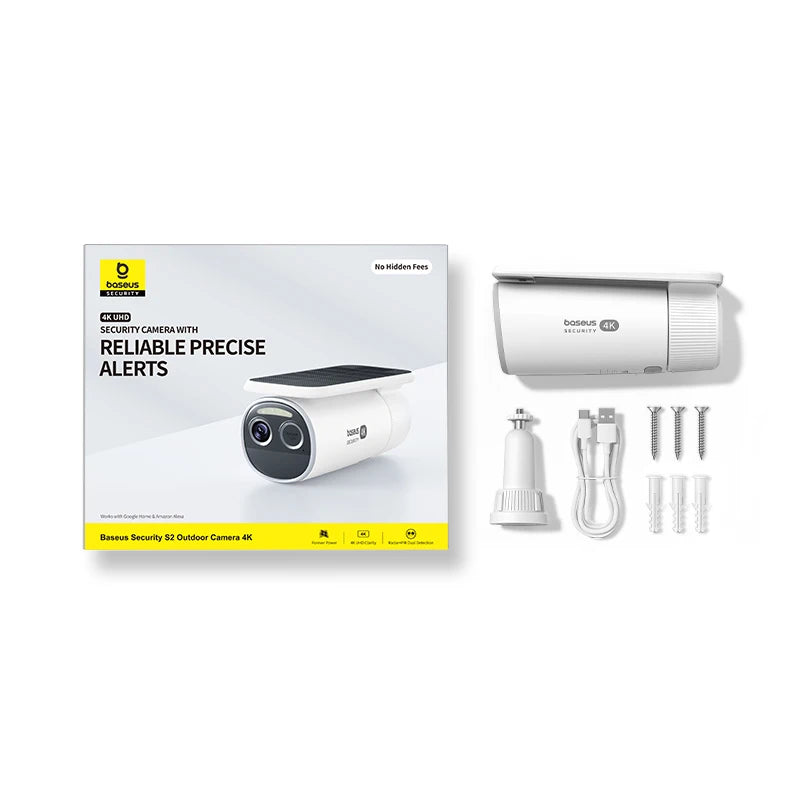 Baseus Security S2 Outdoor Camera 4K Clarity Solar Wireless Wifi