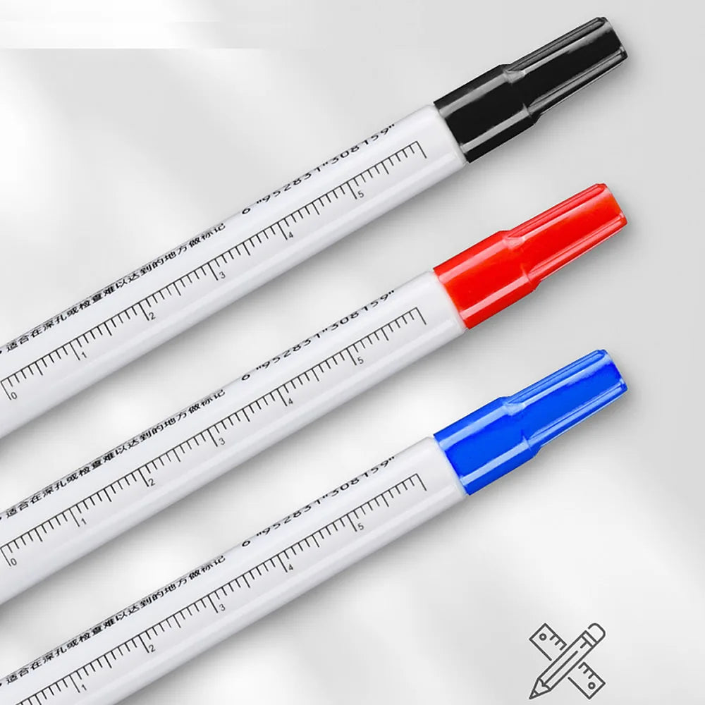 Double-tip Long Nib Head Markers Deep Drill Hole Scriber Woodworking