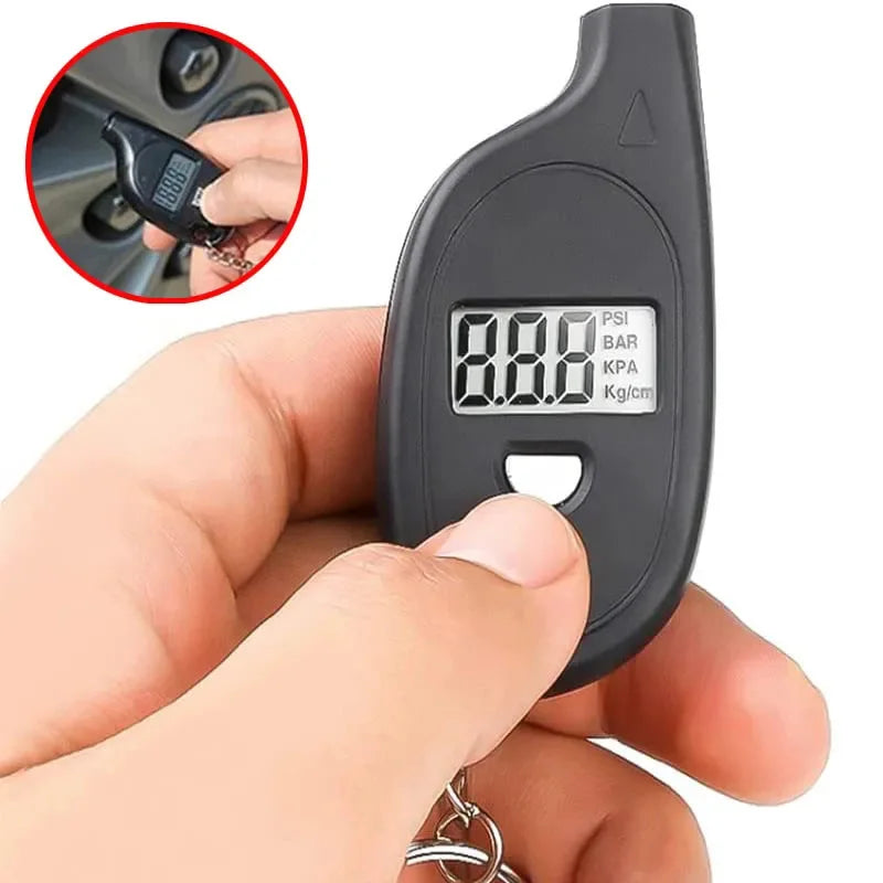 Mini Digital Lcd Display Tire Gauge Car Keychain Air Pressure Tester