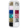 12Grids Box Five-pointed Star Nail Art Charms Sparkling Flakes Mini Zpaxo Star