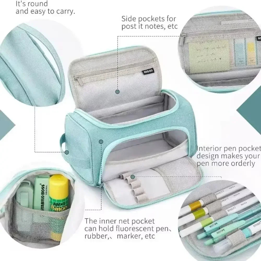 Big Cute Pencilcase Portable Multifunctional Pencil Box Large Zpaxo