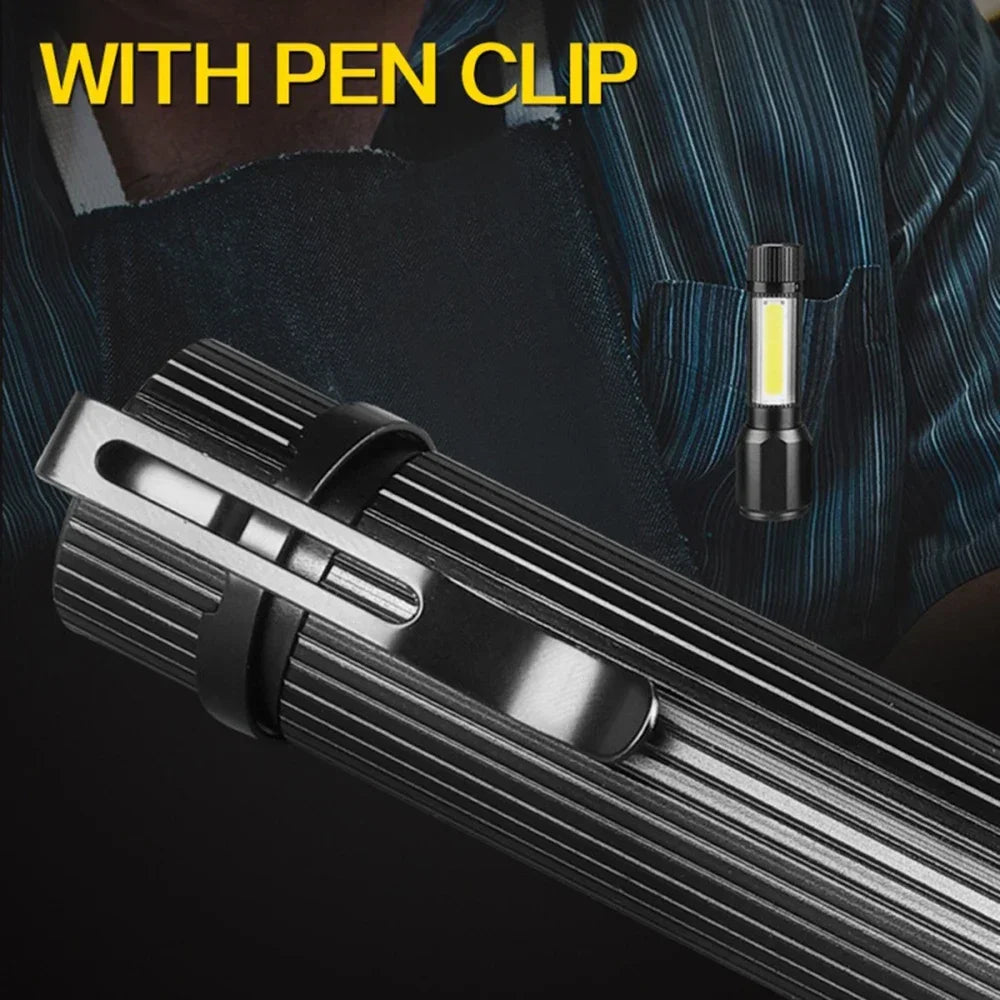 Rechargeable Zoom LED Flashlight – 3 Modes, Waterproof Torch