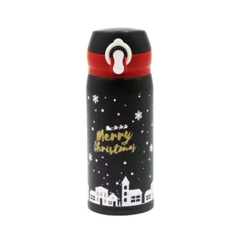Kids Christmas Thermos – Cute Cartoon 304 Stainless Steel Gift Cup Kids Vacuum Thermos Zpaxo
