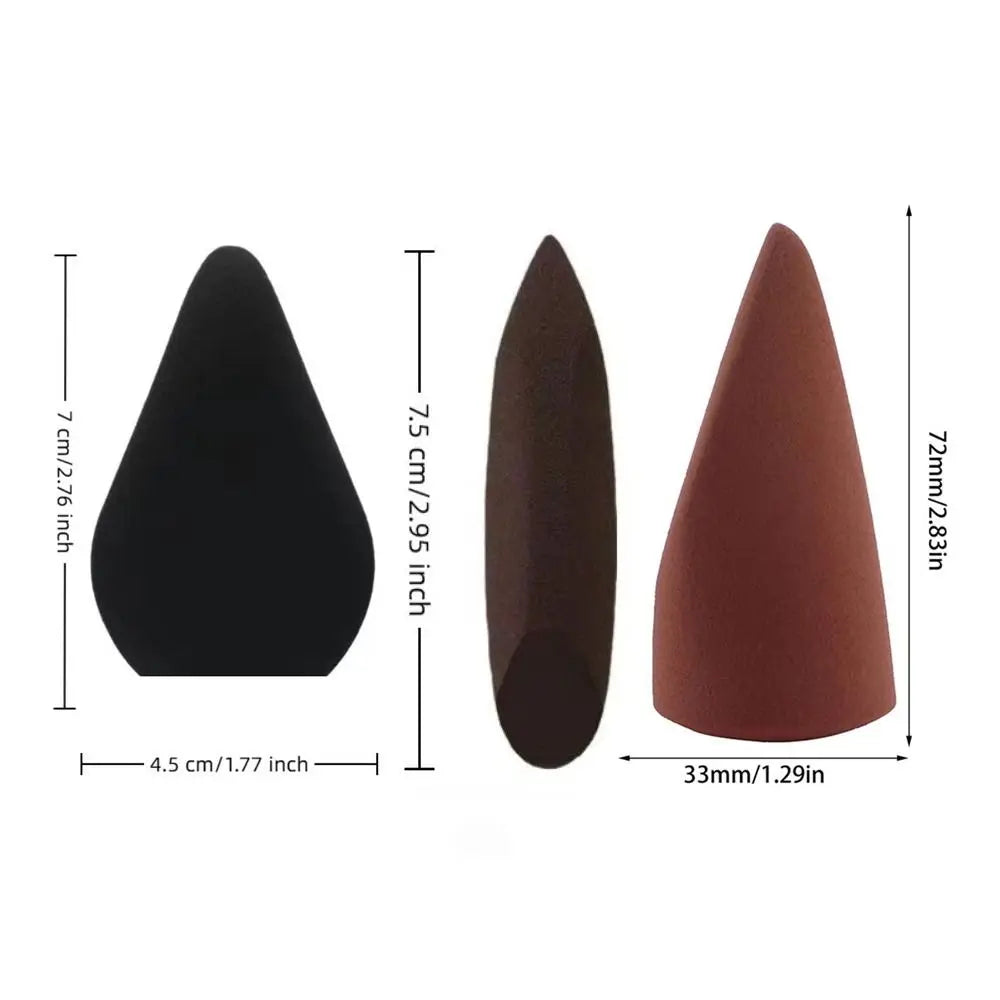 New Detailed Beauty Blending Sponge Brightening Extra-Soft Cosmetic Puff Fingertip Shaped Washable Makeup Sponge Beauty Routine Zpaxo