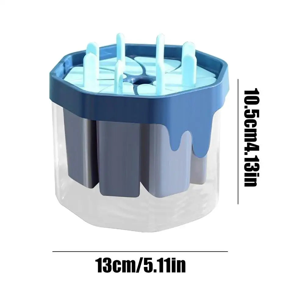 Silicone Popsicle Molds 8-Cavity | Ice Pop Maker with Drip Tray Ice Pop Mold Zpaxo Blue